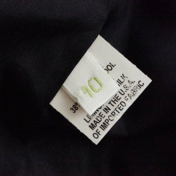 charles chang lima Double Breasted Blazer Jacket Womens 10 Black Wool Blend - Picture 5 of 12